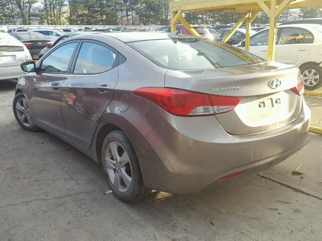 5NPDH4AE2DH392614 - 2013 HYUNDAI ELANTRA GL GOLD photo 3