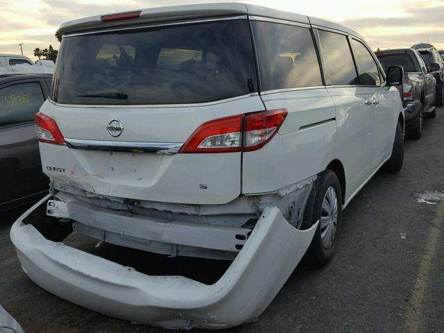 JN8AE2KP5C9035679 - 2012 NISSAN QUEST S WHITE photo 4