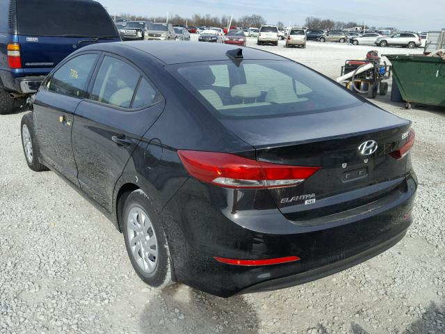 5NPD74LF0HH080824 - 2017 HYUNDAI ELANTRA SE BLACK photo 3