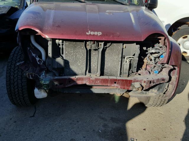 1J4GL58K82W368185 - 2002 JEEP LIBERTY LI BURGUNDY photo 9