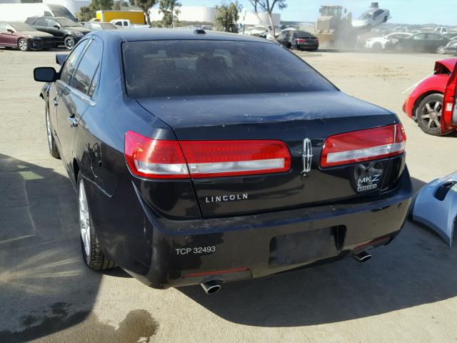 3LNDL2L38BR774683 - 2011 LINCOLN MKZ HYBRID BLACK photo 3