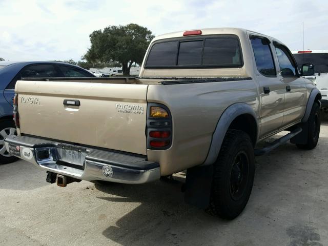 5TEGN92N52Z050098 - 2002 TOYOTA TACOMA DOU GOLD photo 4