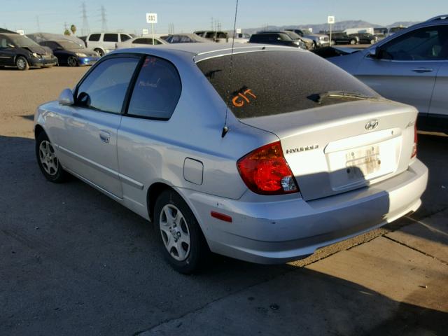 KMHCG35C85U346161 - 2005 HYUNDAI ACCENT GS SILVER photo 3