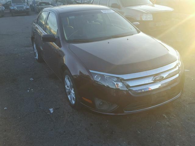 3FAHP0HA9CR449456 - 2012 FORD FUSION SE BURGUNDY photo 1