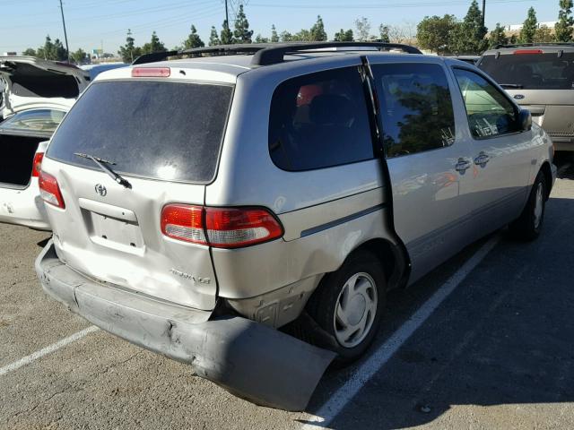 4T3ZF13C21U374379 - 2001 TOYOTA SIENNA LE SILVER photo 4