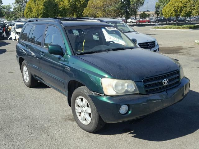 JTEGF21A930106365 - 2003 TOYOTA HIGHLANDER GREEN photo 1