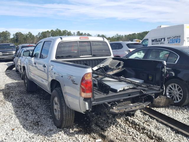 3TMJU62N17M031611 - 2007 TOYOTA TACOMA DOU SILVER photo 3