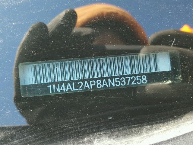 1N4AL2AP8AN537258 - 2010 NISSAN ALTIMA BAS GRAY photo 10