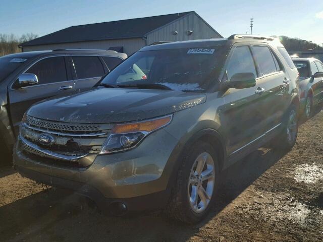 1FM5K7F84DGC11829 - 2013 FORD EXPLORER L GREEN photo 2