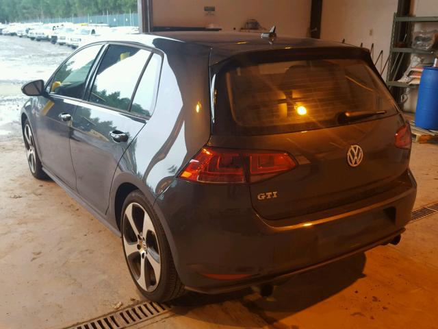 3VW4T7AU1HM003336 - 2017 VOLKSWAGEN GTI S GRAY photo 3