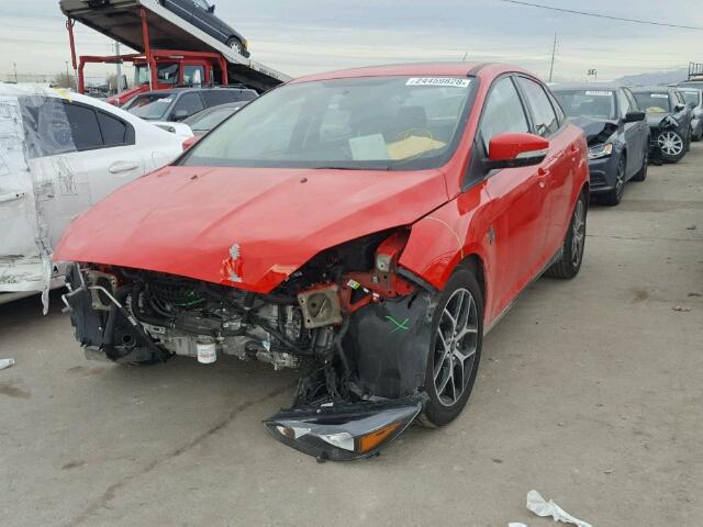 1FADP3H23HL235724 - 2017 FORD FOCUS SEL RED photo 2