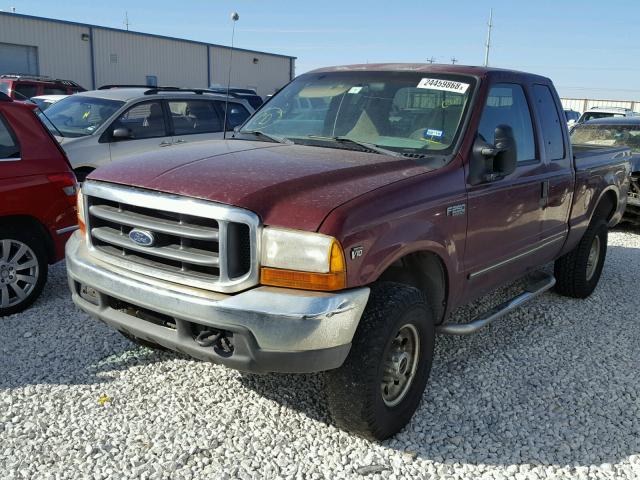 1FTNX21SXYEE30128 - 2000 FORD F250 SUPER MAROON photo 2