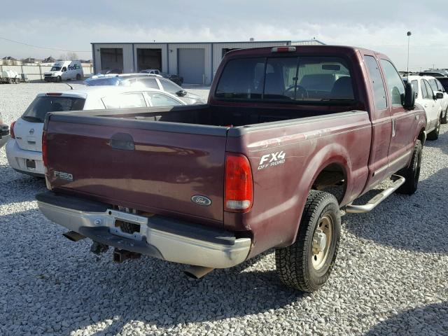 1FTNX21SXYEE30128 - 2000 FORD F250 SUPER MAROON photo 4