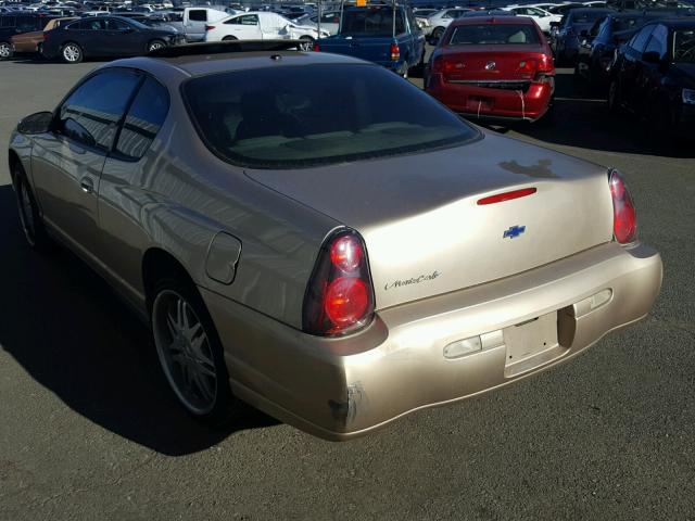 2G1WW12E159355756 - 2005 CHEVROLET MONTE CARL 金色 照片 3