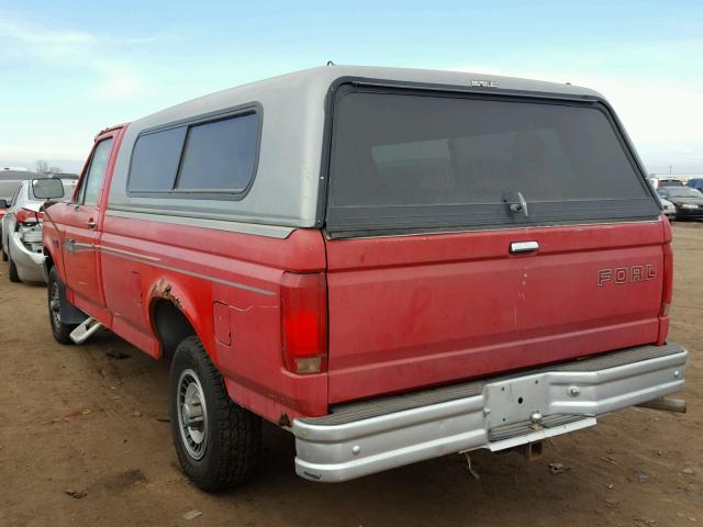 2FTEF14Y9NCA99895 - 1992 FORD F150 RED photo 3