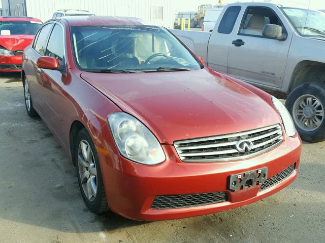 JNKCV51EX5M206088 - 2005 INFINITI G35 RED photo 1