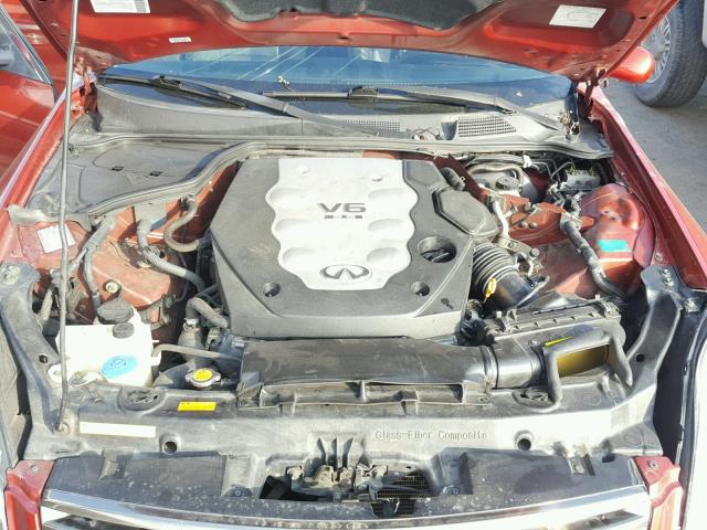 JNKCV51EX5M206088 - 2005 INFINITI G35 RED photo 7