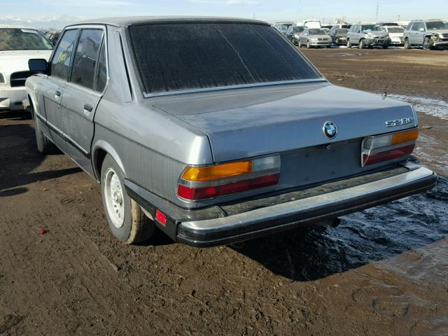 WBADK8300J9887891 - 1988 BMW 528 E AUTO GRAY photo 3