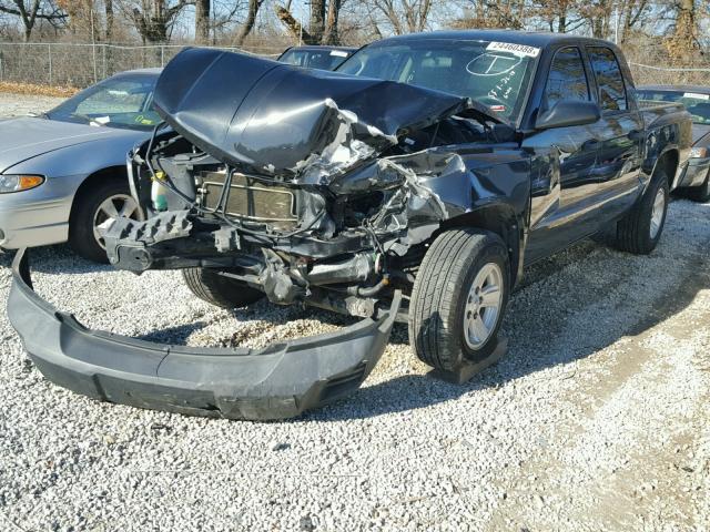 1D7HE38K18S626285 - 2008 DODGE DAKOTA SXT BLACK photo 2