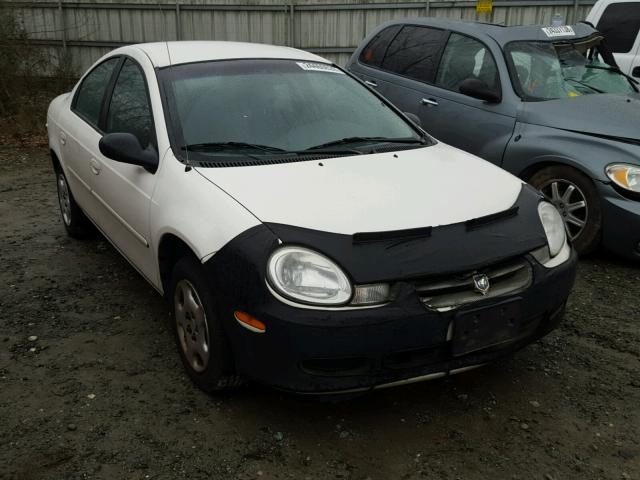 1B3ES16C52D580544 - 2002 DODGE NEON S WHITE photo 1