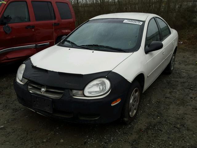 1B3ES16C52D580544 - 2002 DODGE NEON S WHITE photo 2