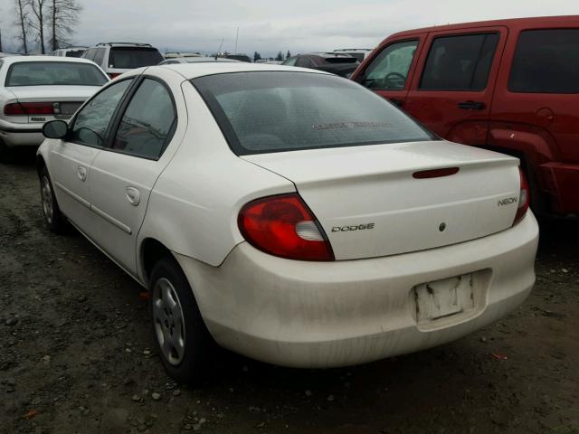 1B3ES16C52D580544 - 2002 DODGE NEON S WHITE photo 3