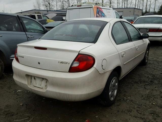 1B3ES16C52D580544 - 2002 DODGE NEON S WHITE photo 4