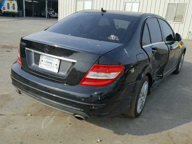 WDDGF54X38F080281 - 2008 MERCEDES-BENZ C 300 BLACK photo 4