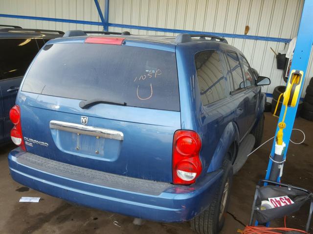 1D4HD48N55F585504 - 2005 DODGE DURANGO SL BLUE photo 4