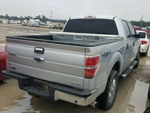 1FTFW1EF7EFA44030 - 2014 FORD F150 SUPER SILVER photo 4