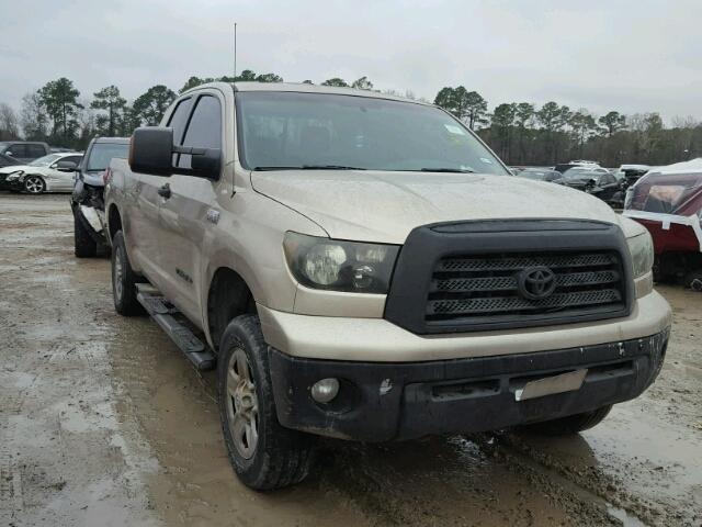 5TFRV54177X006419 - 2007 TOYOTA TUNDRA DOU BEIGE photo 1