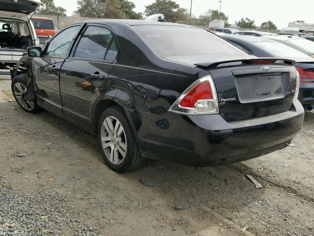 3FAHP07Z27R154955 - 2007 FORD FUSION SE BLACK photo 3