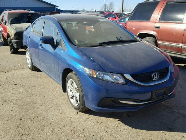 19XFB2F52EE066776 - 2014 HONDA CIVIC LX BLUE photo 1