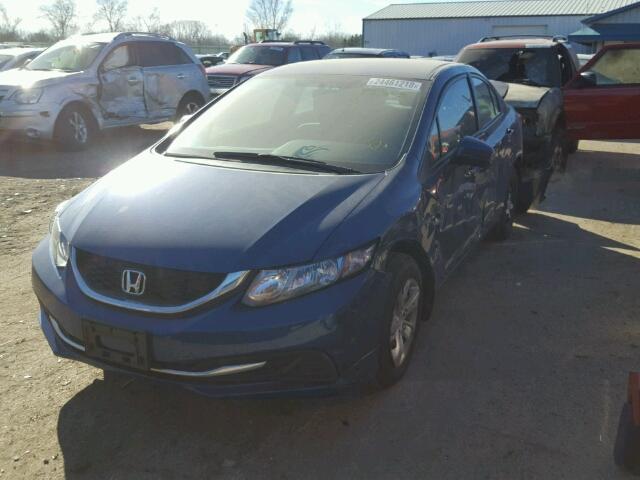 19XFB2F52EE066776 - 2014 HONDA CIVIC LX BLUE photo 2