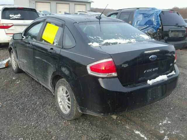 1FAHP3FN7BW158229 - 2011 FORD FOCUS SE BLACK photo 3