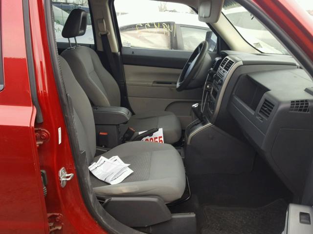 1J8FT28087D312127 - 2007 JEEP PATRIOT SP RED photo 5