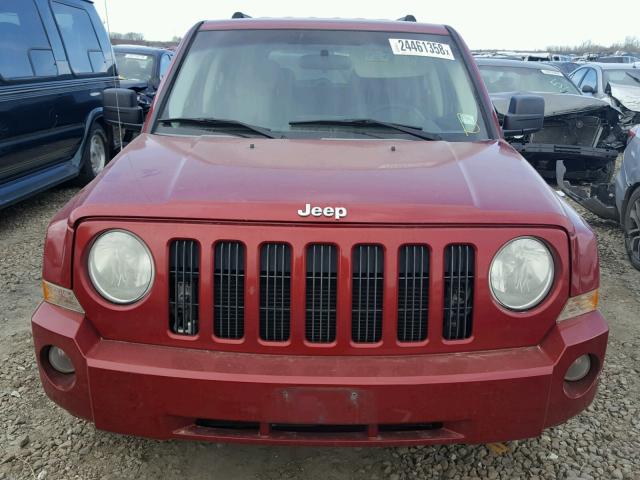 1J8FT28087D312127 - 2007 JEEP PATRIOT SP RED photo 9