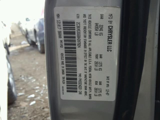 2C3KA53G68H207824 - 2008 CHRYSLER 300 TOURIN SILVER photo 10