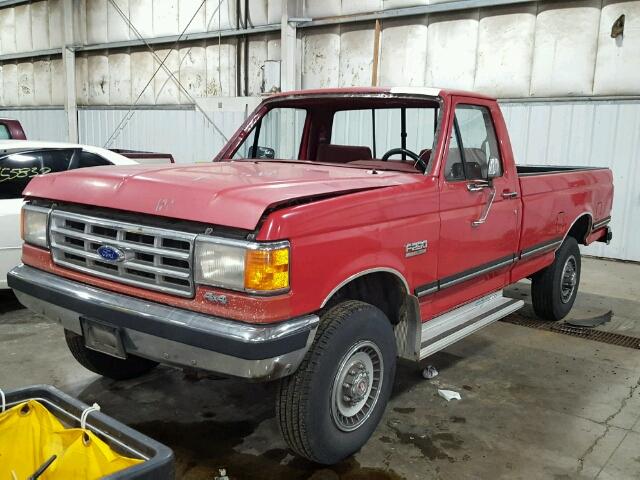 1FTHF26LXHPB22494 - 1987 FORD F250 RED photo 2