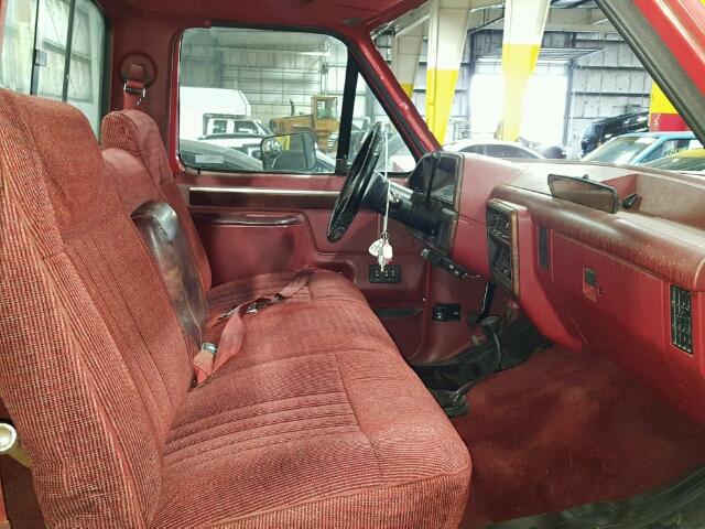 1FTHF26LXHPB22494 - 1987 FORD F250 RED photo 5