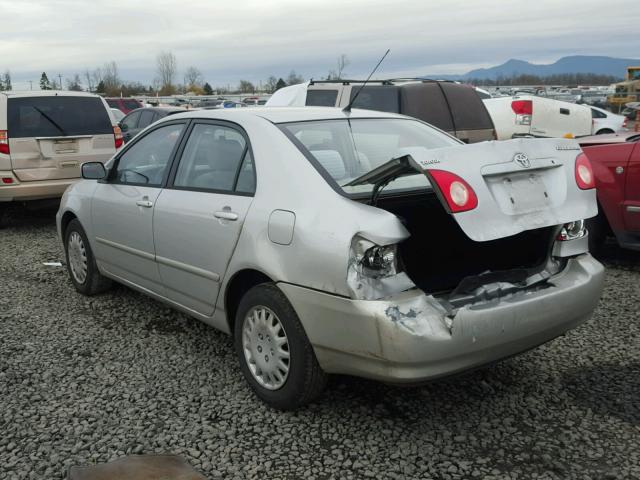 1NXBR32E34Z339807 - 2004 TOYOTA COROLLA CE SILVER photo 3