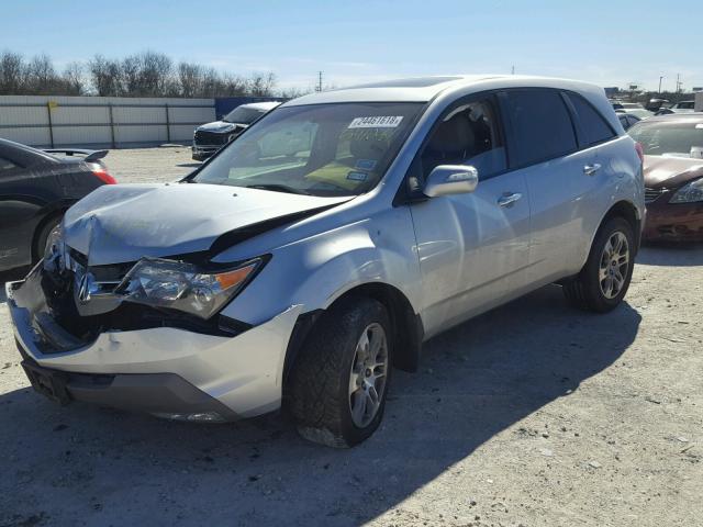 2HNYD28487H541081 - 2007 ACURA MDX TECHNO SILVER photo 2