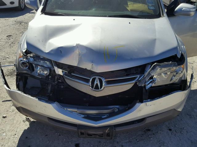 2HNYD28487H541081 - 2007 ACURA MDX TECHNO SILVER photo 7