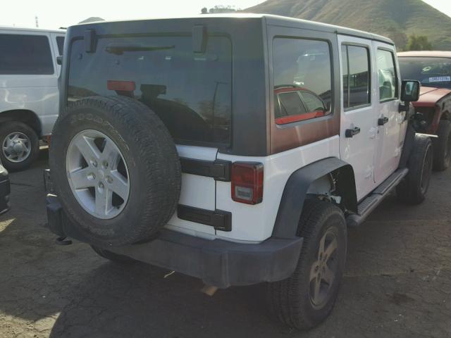 1C4BJWDG4EL183778 - 2014 JEEP WRANGLER U WHITE photo 4