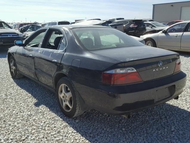 19UUA56682A021295 - 2002 ACURA 3.2TL BLACK photo 3