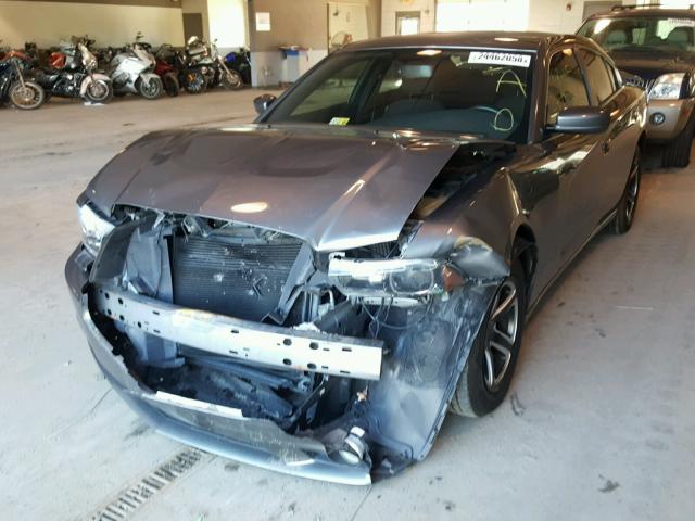 2C3CDXHG8CH213312 - 2012 DODGE CHARGER SX GRAY photo 2