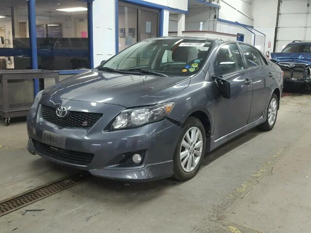 2T1BU4EE8AC508393 - 2010 TOYOTA COROLLA BA GRAY photo 2