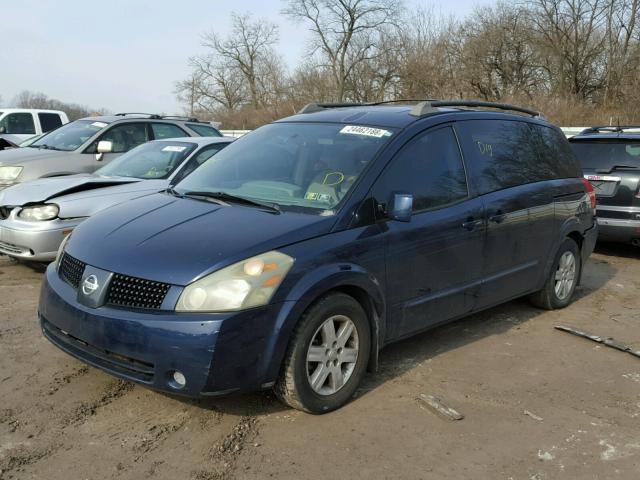 5N1BV28U35N108616 - 2005 NISSAN QUEST S BLUE photo 2