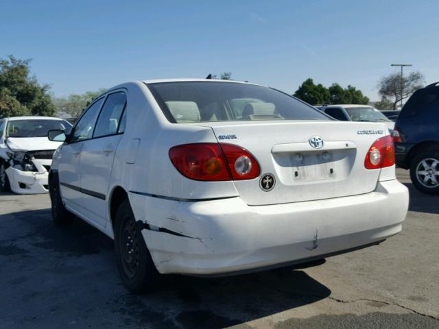 1NXBR32E43Z035934 - 2003 TOYOTA COROLLA CE WHITE photo 3