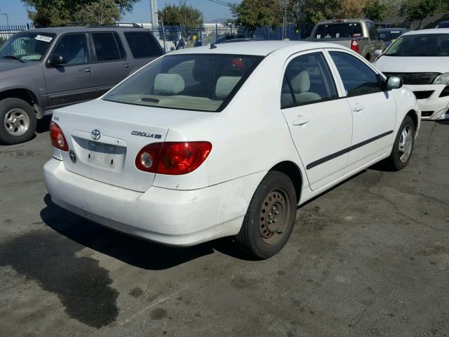 1NXBR32E43Z035934 - 2003 TOYOTA COROLLA CE WHITE photo 4